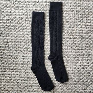 Women's Black Knee High Socks